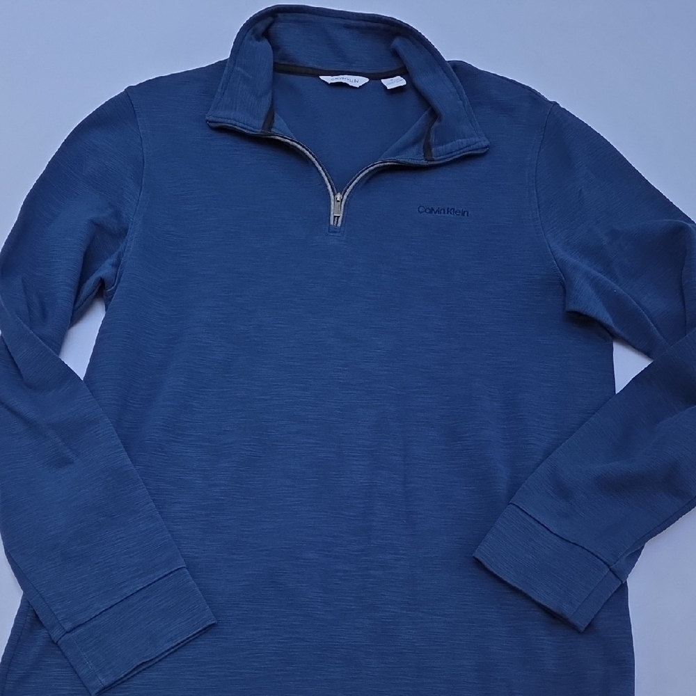 Calvin Klein Navy Quarter-Zip Top